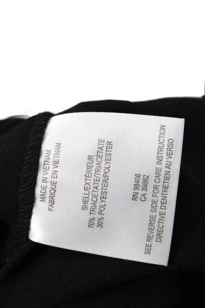 Theory Womens Tunic Blouse Black Mock Neck Zip Sleeveless Size M