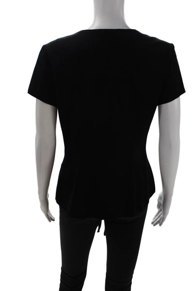 Bailey 44 Women Gothic Black Round Neck Short Sleeve T-Shirt Size L