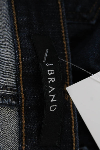 J Brand Women Ankle Cropped Dark Blue Denim Mid Rise Jeans Size 31