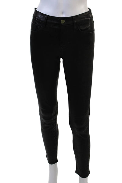 Frame Atelier Womens Skinny Jeggings Black Biker Size 29