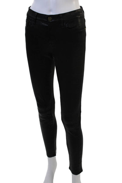Frame Atelier Womens Skinny Jeggings Black Biker Size 29
