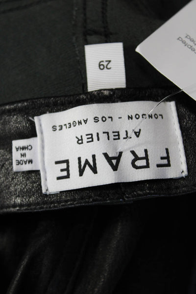 Frame Atelier Womens Skinny Jeggings Black Biker Size 29