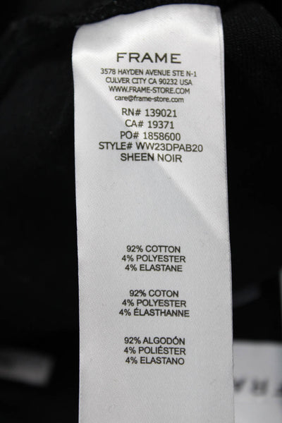 Frame Women Black High-Rise Pants 30in Inseam Size 1