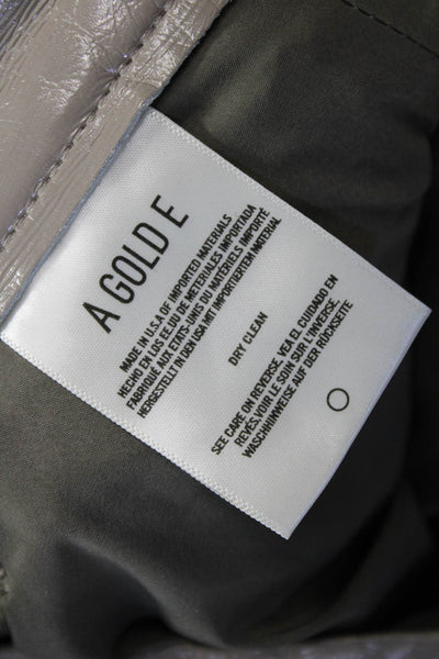 Agolde Women Cropped Gray Pants 29in Inseam 50% Recycled Leather Size 24