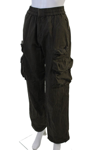 Kith Men Cargo Jogger Pants Dark Gray Herringbone Cotton Blend Size XS