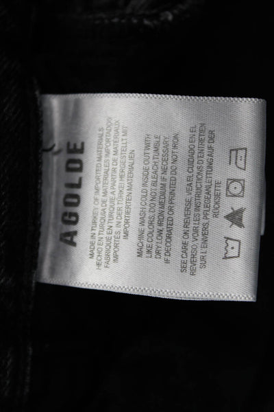 Zara Unisex Dark Gray High-Rise Wide-Leg Jeans Size 23