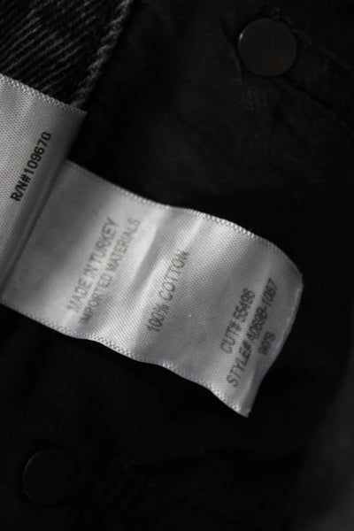 Agolde Unisex Cropped Straight Jeans Dark Gray High Rise Size 23