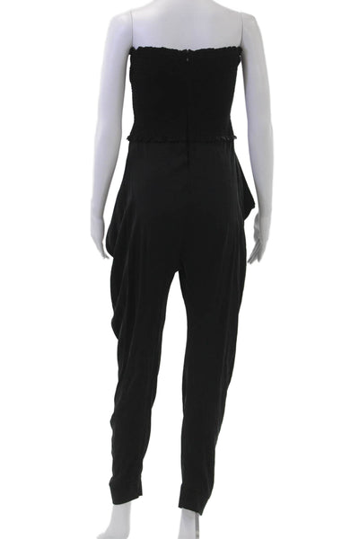 Catherine Malandrino Women Petite Black Sleeveless Square Neck Jumpsuit Size 6