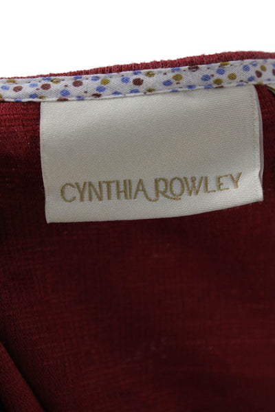 Cynthia Rowley, Women, Red Shift Dress 3/4 Sleeve Knee Length Size S