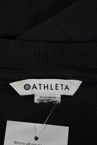 Athleta Women Purple V-Neck Wrap Sweatshirt Long Sleeve Size S
