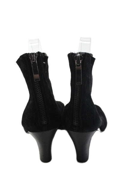 STEVEN BY STEVE MADDEN Womens Back Zip Laser Cut Peep Toe Booties Black 7.5