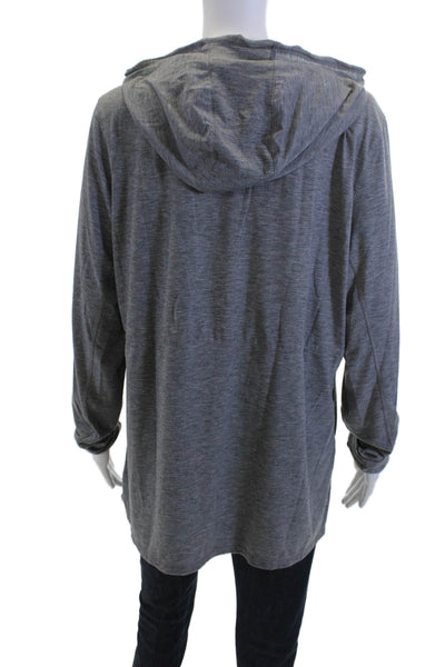 LL Bean Women Pullover Hoodie Gray Graphic Outdoor Long Sleeve Size XL