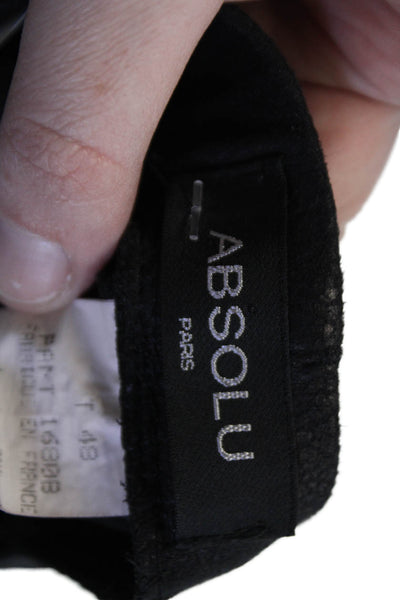 Absolu Women Black Cropped Ankle Pants Size 48