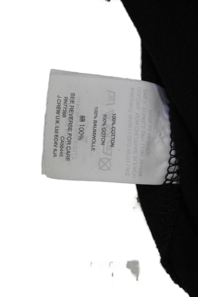 Madewell Women Black Basic Cotton Round Neck Short Sleeve T-Shirt Size S