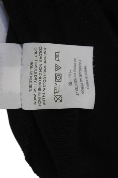 Madewell Women Black Basic Cotton Round Neck Short Sleeve T-Shirt Size S