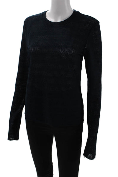 Rag & Bone Women Black Pullover Sweater Crew Neck Long Sleeve Size M