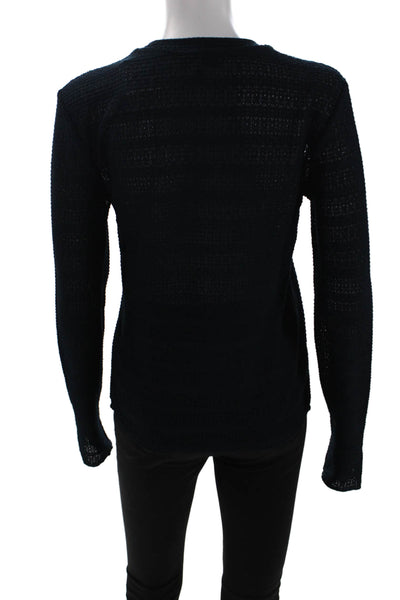Rag & Bone Women Black Pullover Sweater Crew Neck Long Sleeve Size M