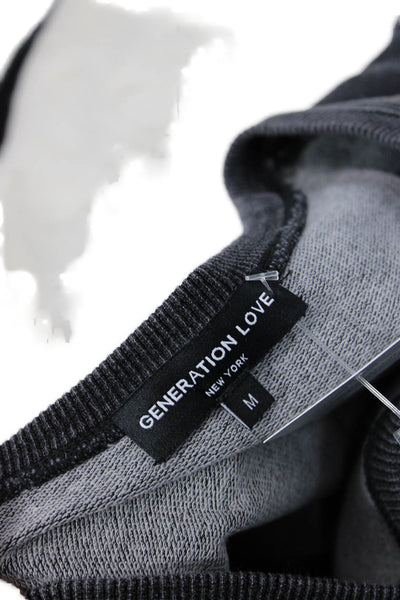 Generation Love Women Pullover Sweatshirt Dark Gray 96% Cotton Size M
