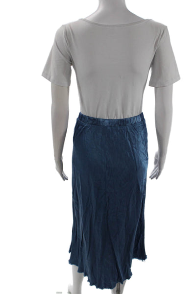 Nation LTD Womens Straight Pencil Skirt Blue Rayon Solid Midi Size S