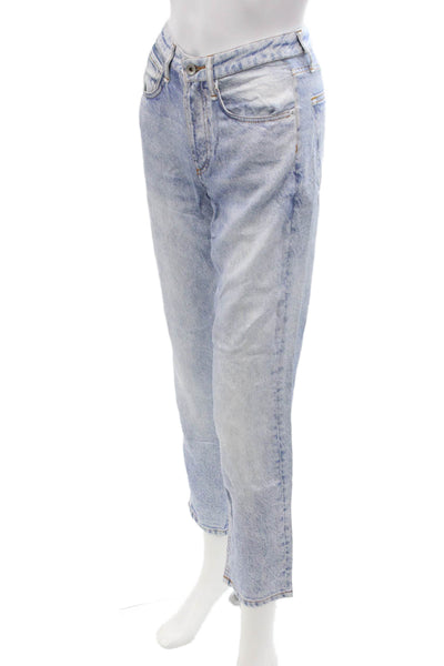 Rag & Bone Women Ankle Cropped Jeans Light Blue Size 23