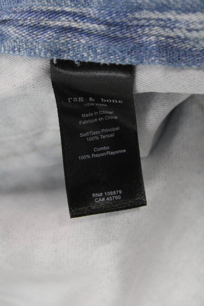 Rag & Bone Women Ankle Cropped Jeans Light Blue Size 23