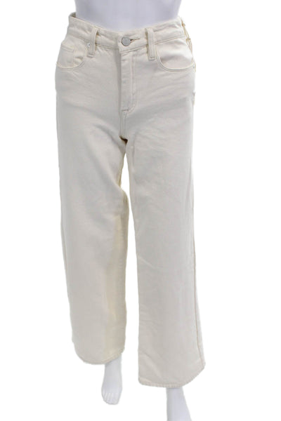 Blank NYC Women White Cotton Button Pants Size 24