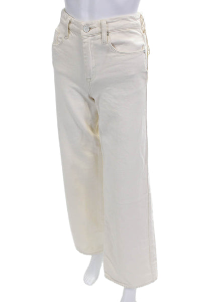 Blank NYC Women White Cotton Button Pants Size 24