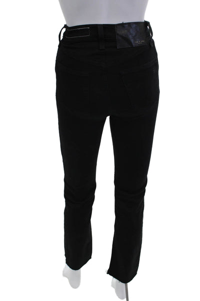 Rag & Bone Women Skinny Cropped Ankle Jeans Black Size 23