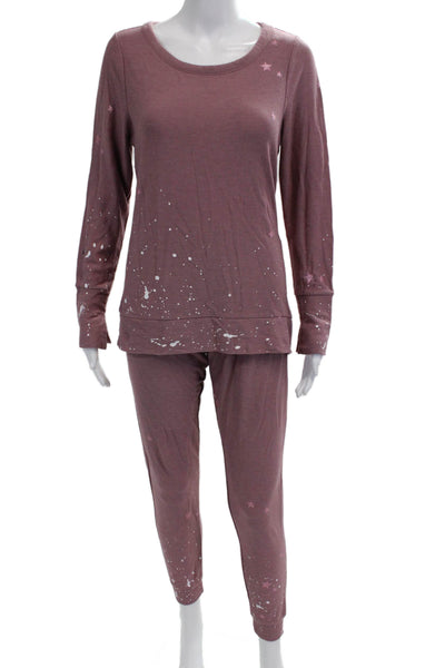 Chaser Womens Long Sleeve Modal Solid Round Neck Top Size M