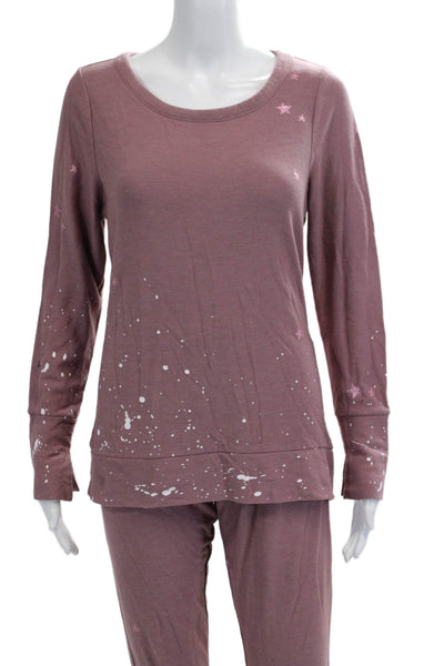 Chaser Womens Long Sleeve Modal Solid Round Neck Top Size M