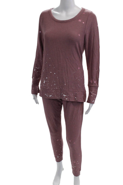 Chaser Womens Long Sleeve Modal Solid Round Neck Top Size M