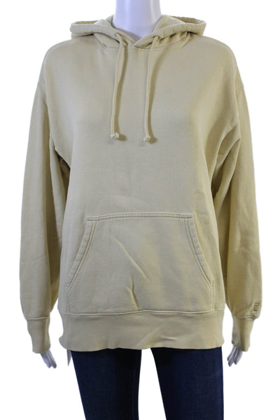 TNA Women Pullover Hoodie Beige Drawstring Long Sleeve Size XS