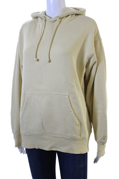 TNA Women Pullover Hoodie Beige Drawstring Long Sleeve Size XS