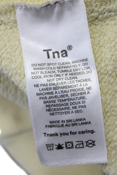 TNA Women Pullover Hoodie Beige Drawstring Long Sleeve Size XS