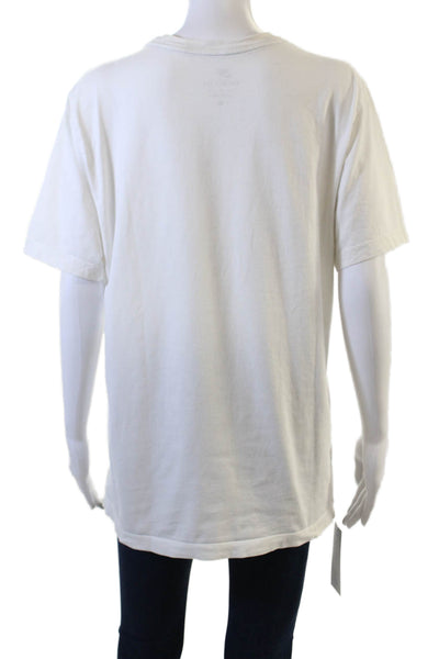 Nike Mens White Flag Graphic T-Shirt Short Sleeve 100% Cotton Size M