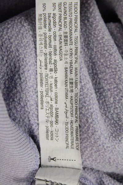 Zara Women Pullover Sweatshirt Purple Cotton-Poly Crew Neck Long Sleeve Size S