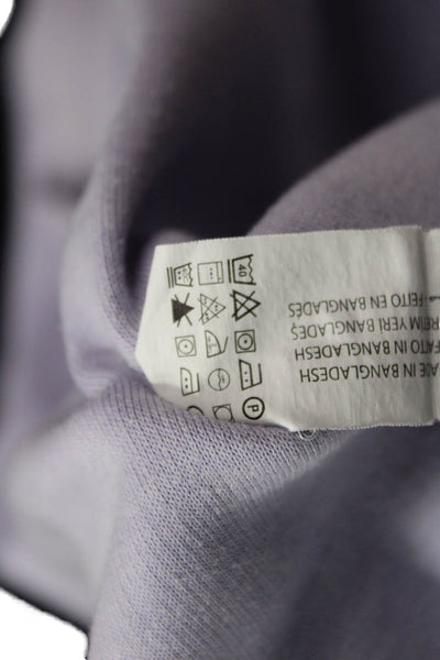Zara Women Pullover Sweatshirt Purple Cotton-Poly Crew Neck Long Sleeve Size S