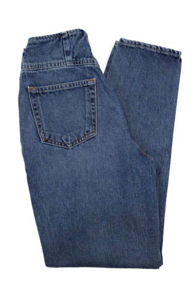 Grlfrnd Women Mom Tapered Jeans High Rise Blue Size 24