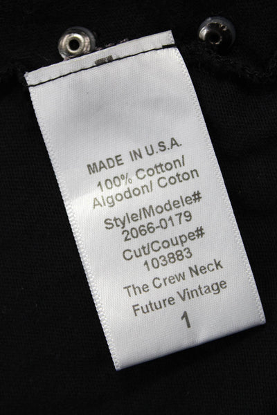 Current/Elliott Women Jersey T-Shirt Black Cars Graphic Crew Snap Size 1