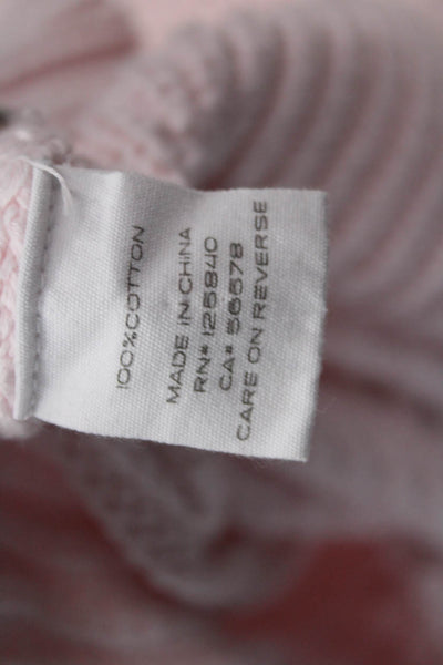 Intermix Womens Pink 100% Cotton Crew Neck Long Sleeve Pullover Sweater Size XS