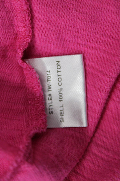 The Westside Women Basic Pink Cotton Crew Neck T-Shirt Size M