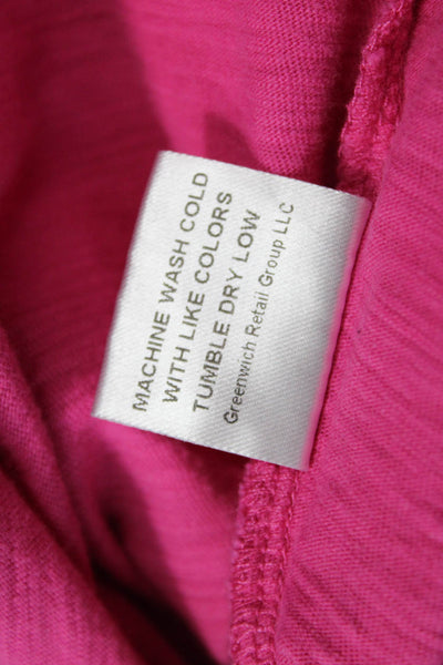 The Westside Women Basic Pink Cotton Crew Neck T-Shirt Size M