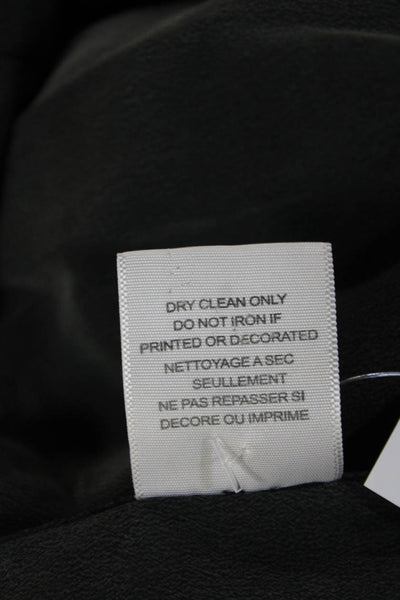 Equipment Femme Womens 100% Silk Dark Gray Collared Button-Up Blouse Size XS