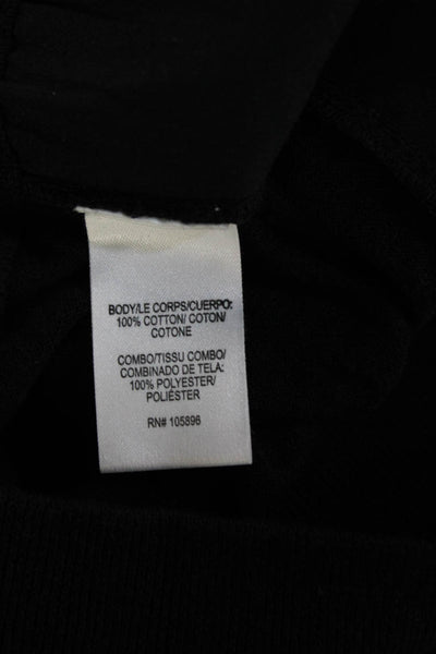 Worth New York Womens Pullover Sweatshirt Black Cotton Crew Neck Size S