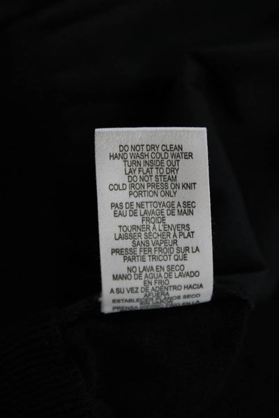 Worth New York Womens Pullover Sweatshirt Black Cotton Crew Neck Size S