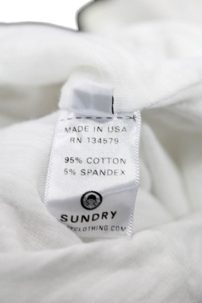 Sundry Women Bodycon T-Shirt Dress White Knee Length Size 1