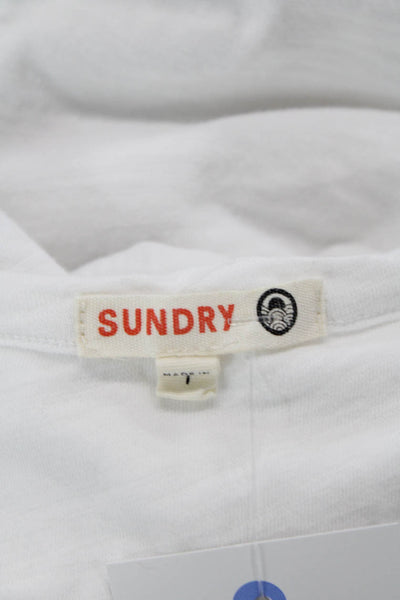 Sundry Women Bodycon T-Shirt Dress White Knee Length Size 1