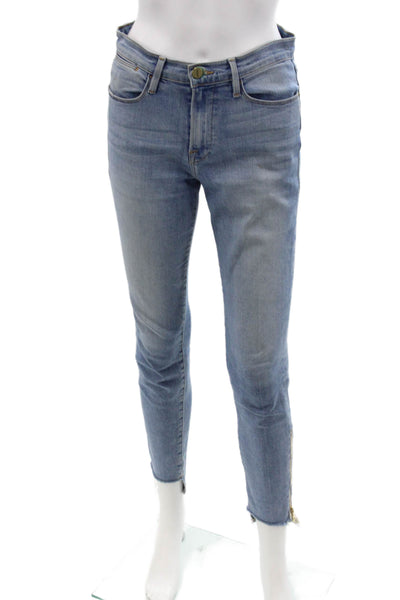Frame Women Ankle Skinny Jeans Blue High Rise Size 27