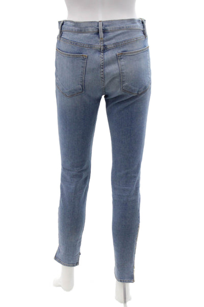 Frame Women Ankle Skinny Jeans Blue High Rise Size 27