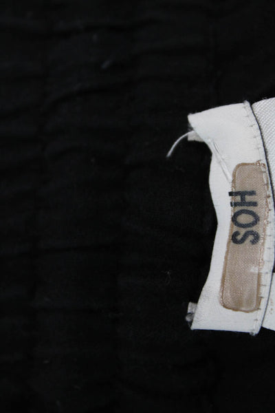 SOH Women Jogger Pants Black Cotton Drawstring Boho Size S